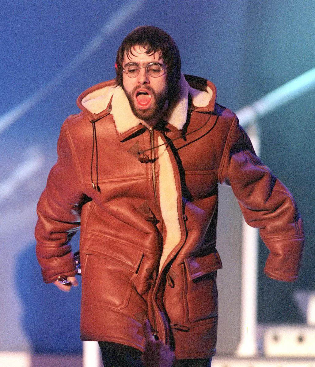 1996 Brit Awards Liam Gallagher Leather Coat
