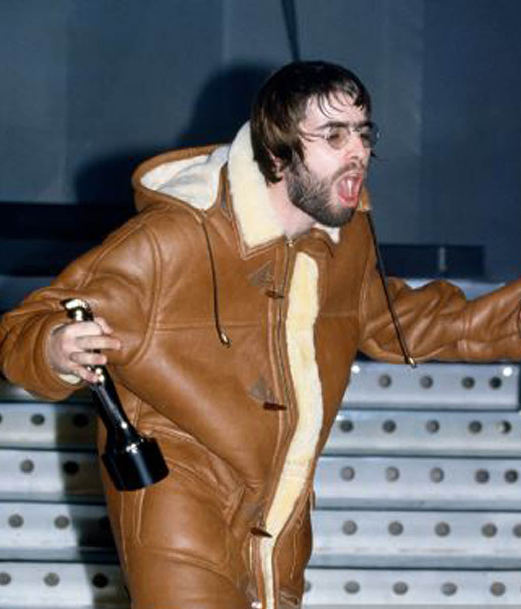 1996 Brit Awards Liam Gallagher Leather Coat