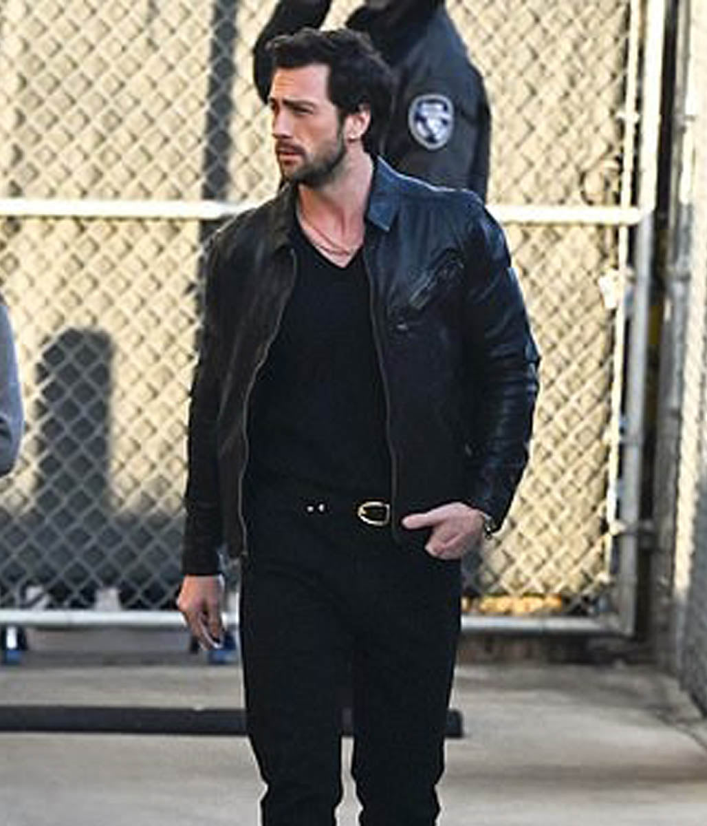 Aaron Taylor Motorcycle Leather Jacket