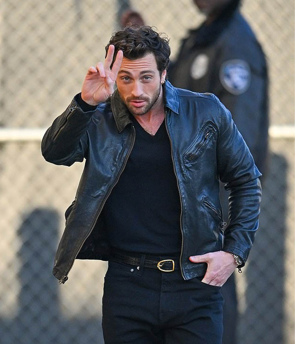 Aaron Taylor Motorcycle Leather Jacket