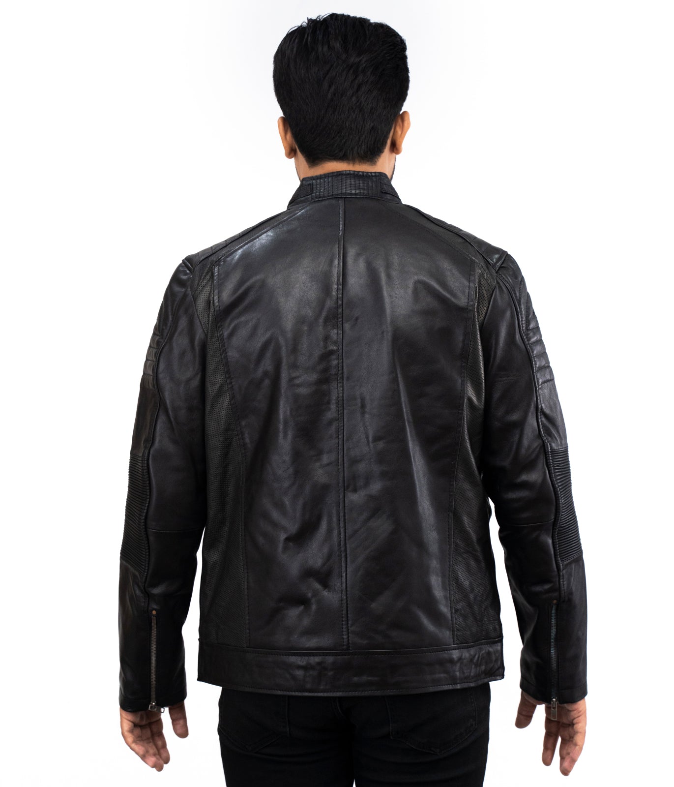 Black Motorcycle De Niro Leather Jacket - Italian Mafia Lederjacke