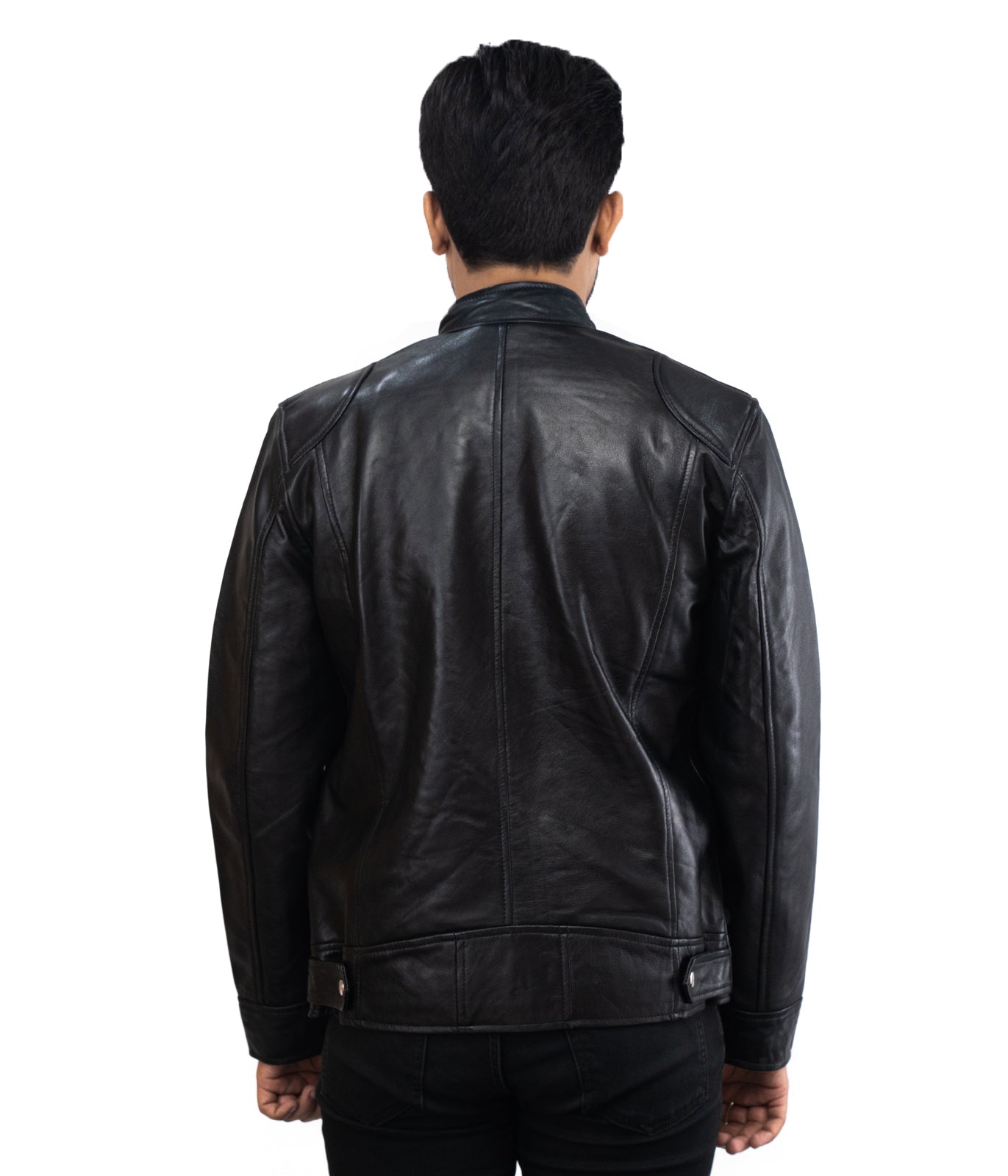 Black Motorcycle Kemi Leather Jacket - Herren Lederjacke - Designer Jackets for Men