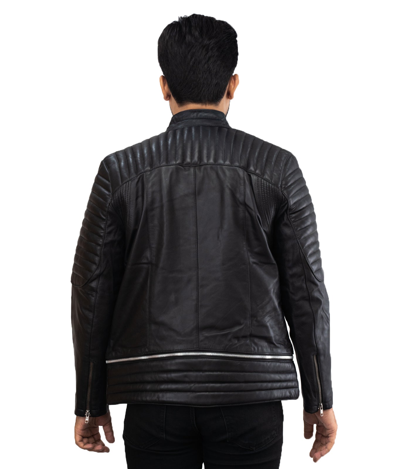 Black Motorcycle Kiwi Biker Leather Jacket - Black Designer Jacket - Lederjacke