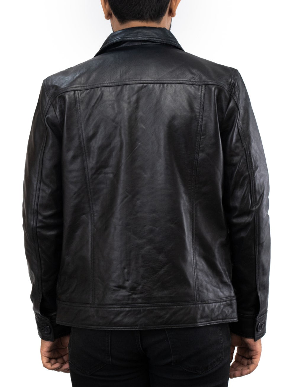 Biker Men's Fatone Leather Jacket - Mens Italian Designer Jacket - Herren Designer Jacke