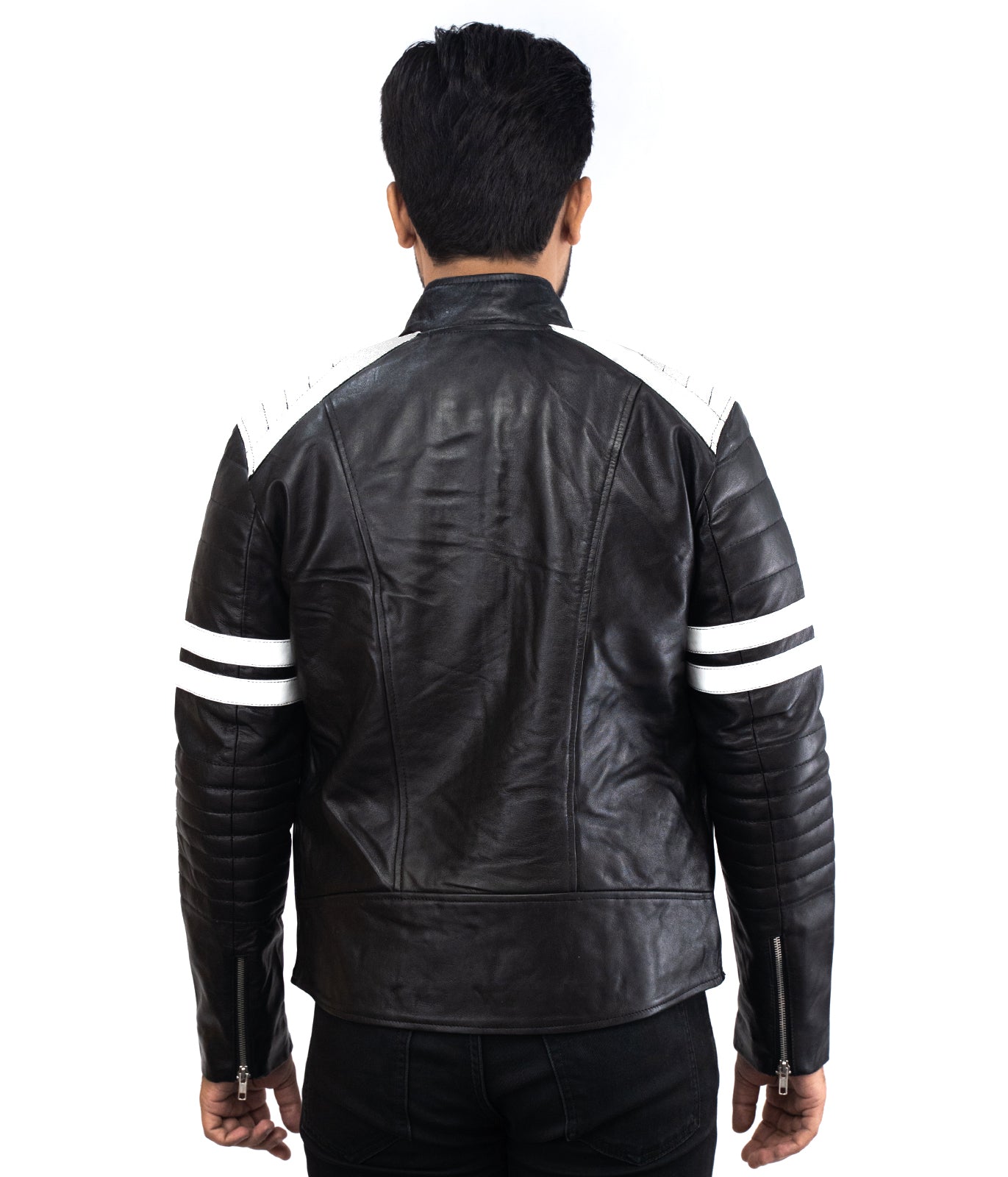 Black Moto GP Racing Leather Jacket - Biker Rennjacke - veste de course pour hommes