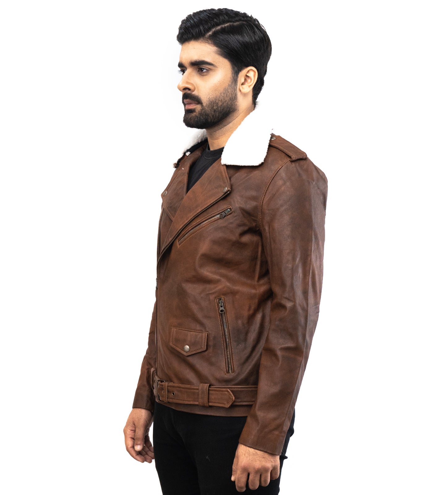 Brown Motorcycle Denver Leather Jacket - Top-G Brando leather Jacket