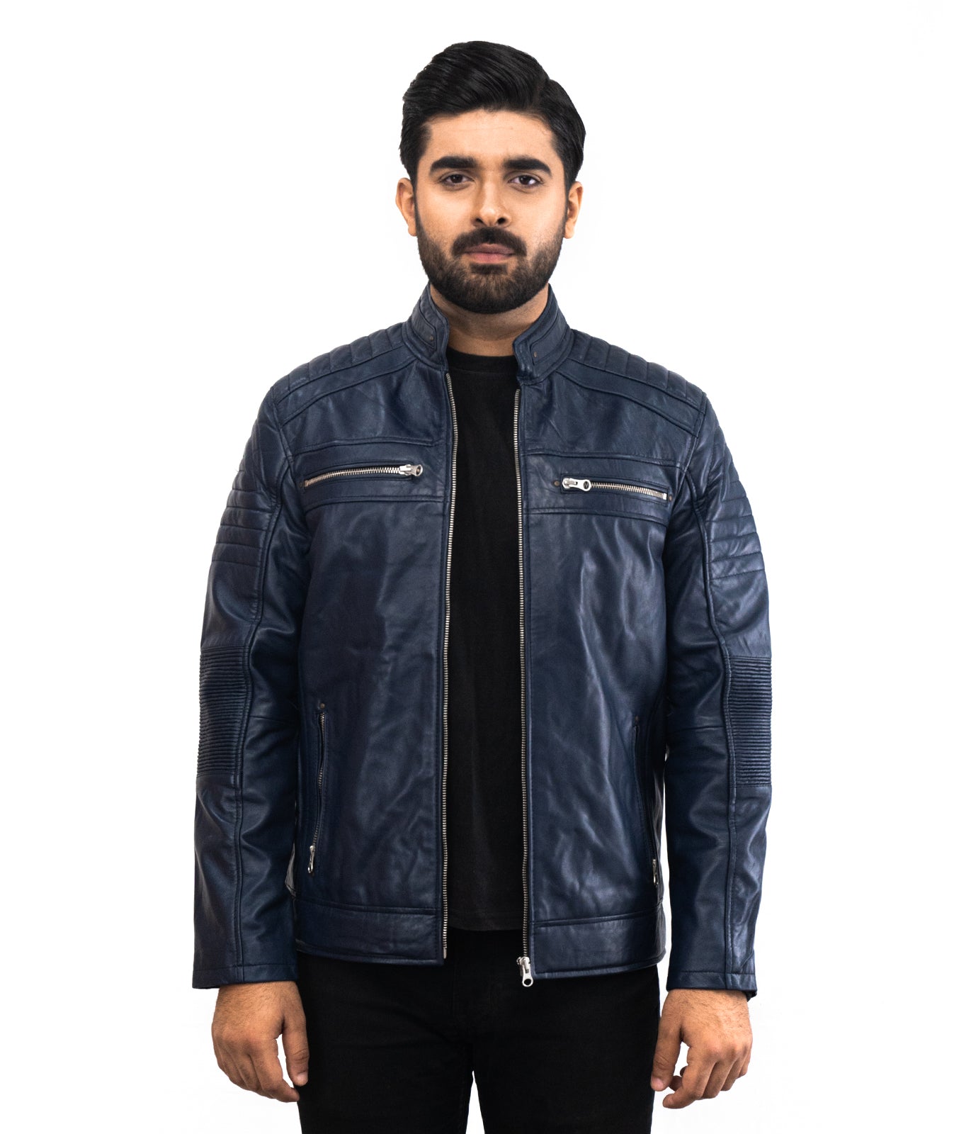 Cafe Racer Scotland Leather Jacket - giacca di pelle firmata