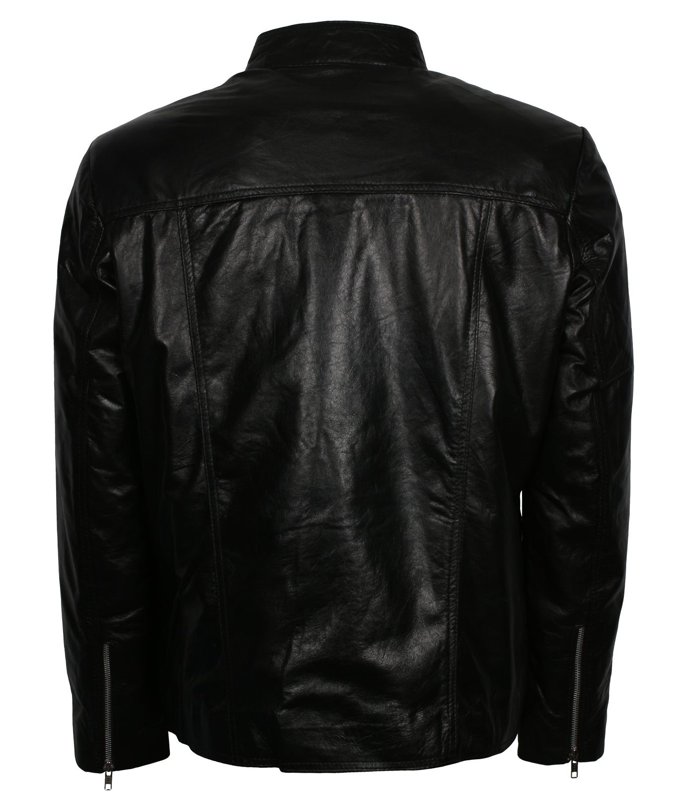 Fashion Men's Black Motor Biker Leather Jacket - Herren Motorrad Brando Lederjacke