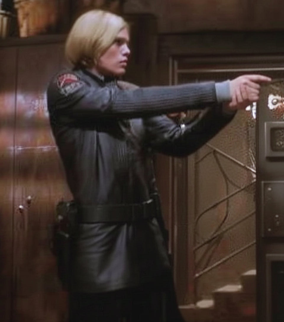 Bashira Kincaid Clea DuVall Mars Police Force Leather Coat