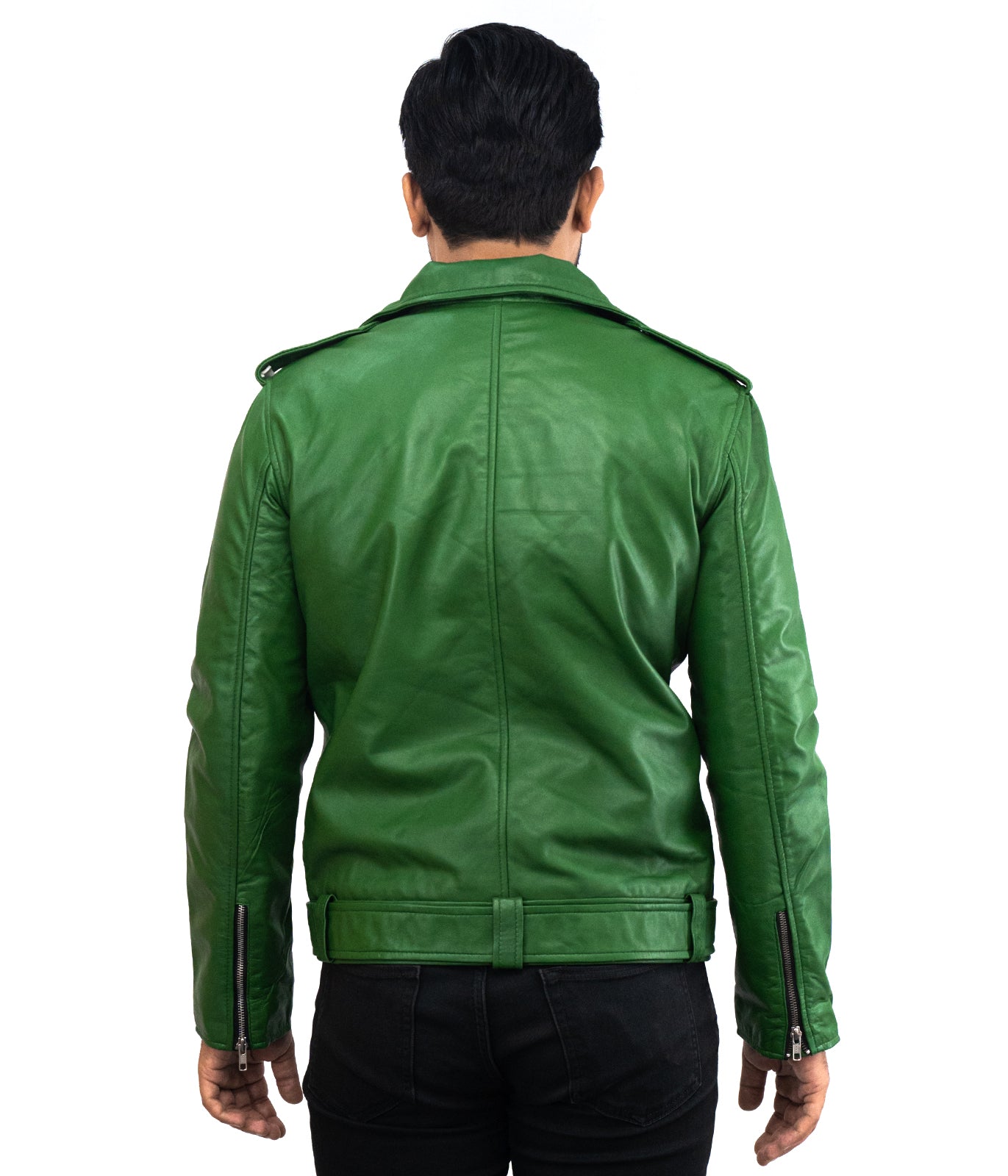 Green Brando Victoria Leather Jacket