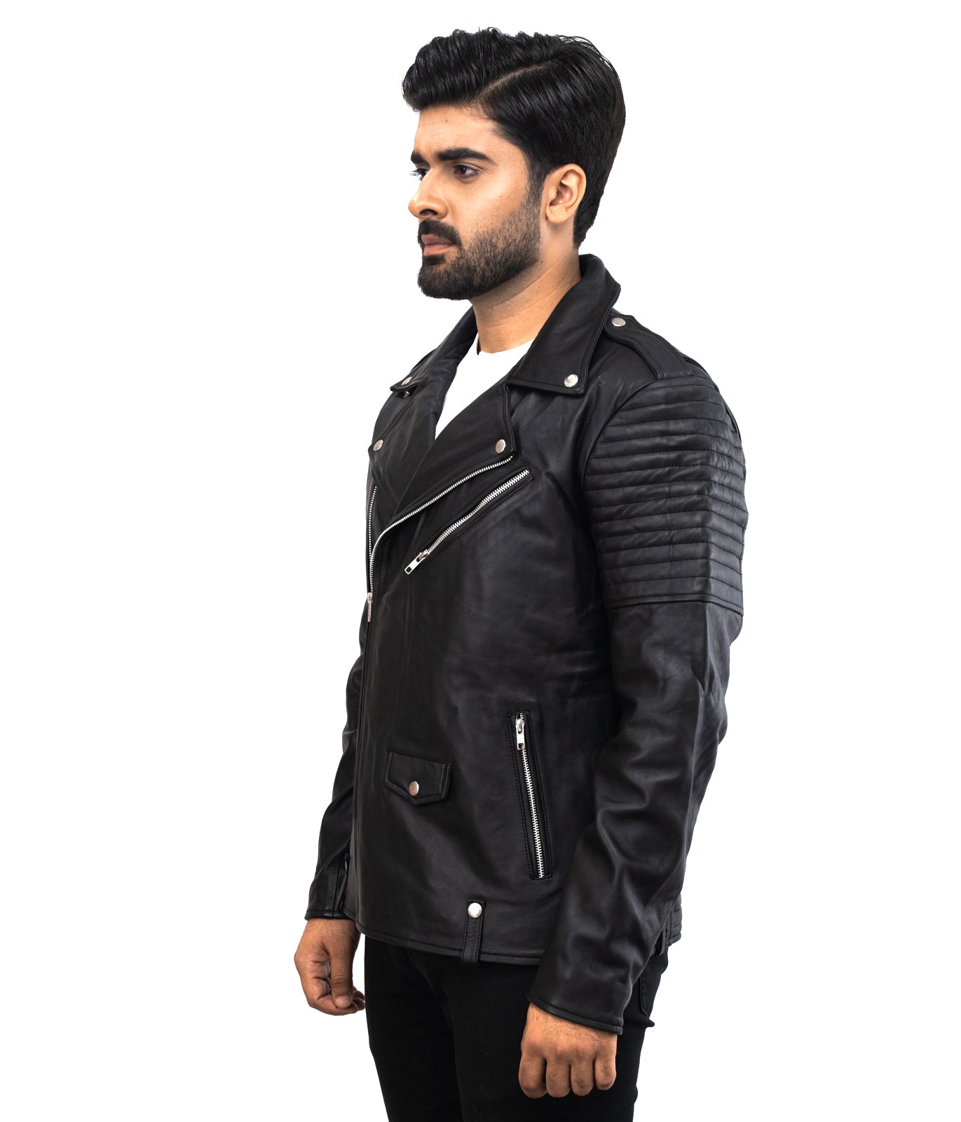 Skull Motorcycle Riding Biker Leather Jacket