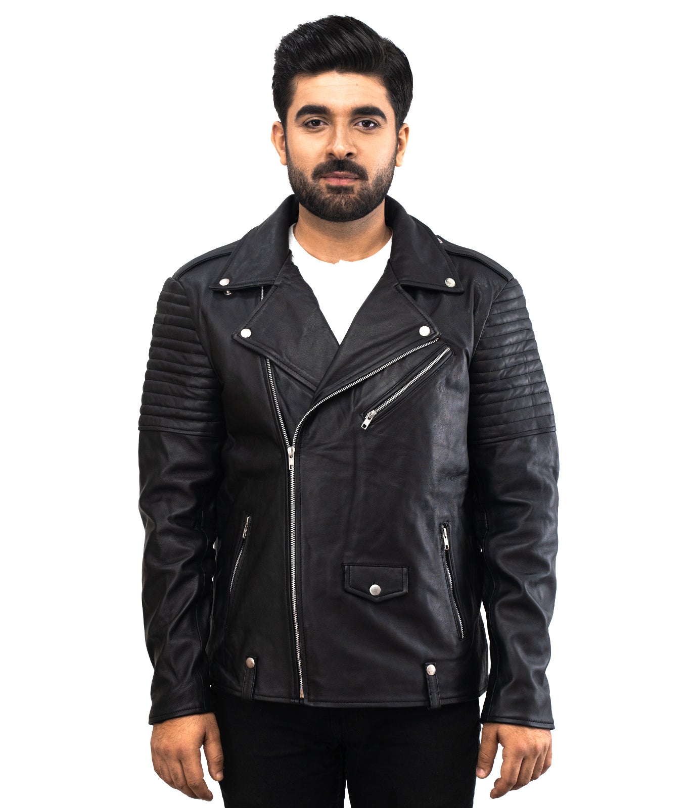 Skull Motorcycle Riding Biker Leather Jacket