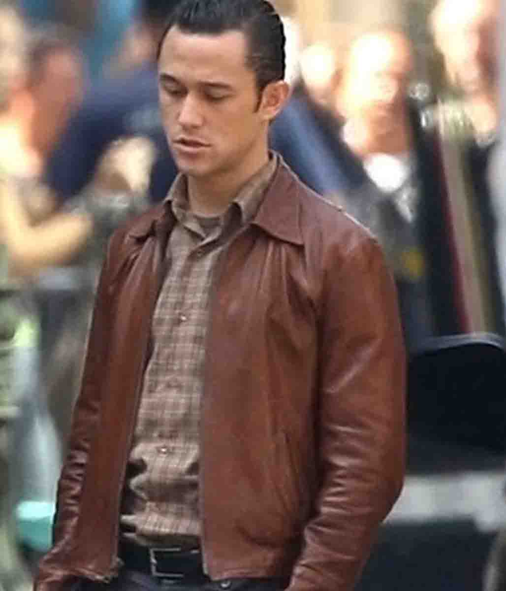 Brown Joseph Levitt Inception Arthur Leather Jacket