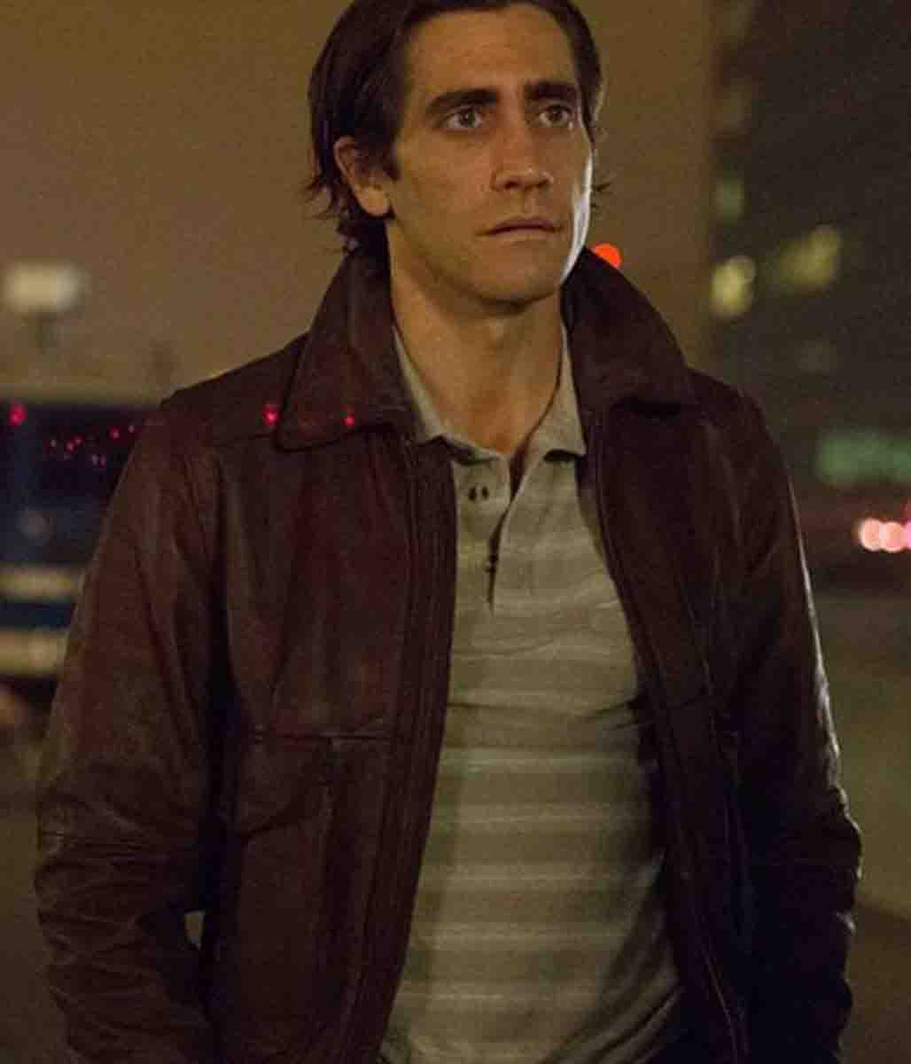 Lou Bloom Brown Jake Gyllenhaal Nightcrawler Leather Jacket