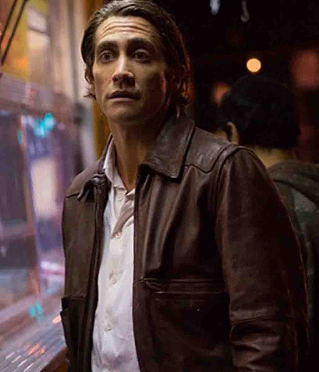 Lou Bloom Brown Jake Gyllenhaal Nightcrawler Leather Jacket