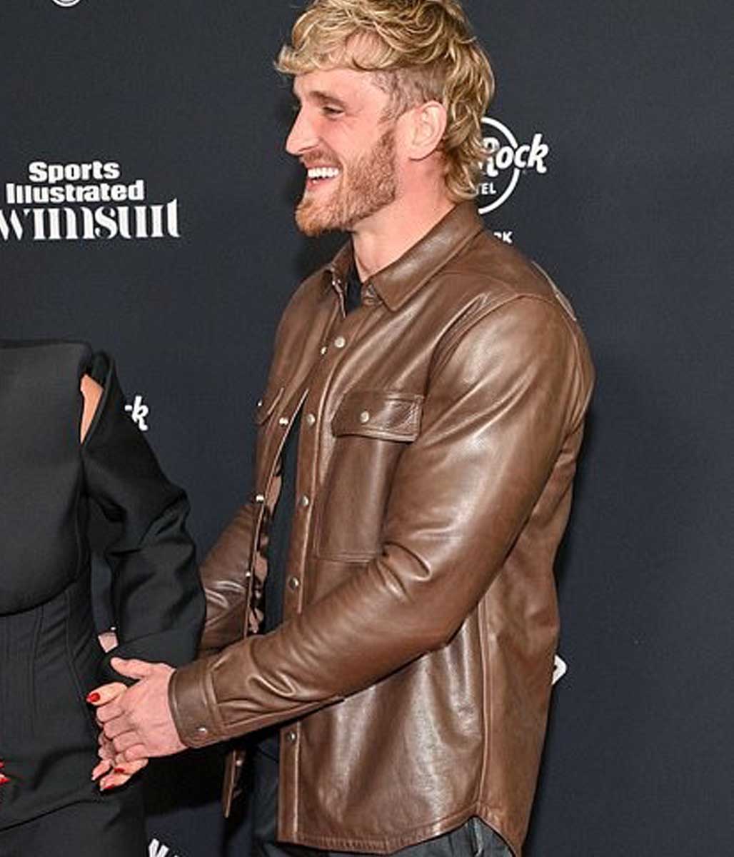 Logan Paul Brown Leather Jacket