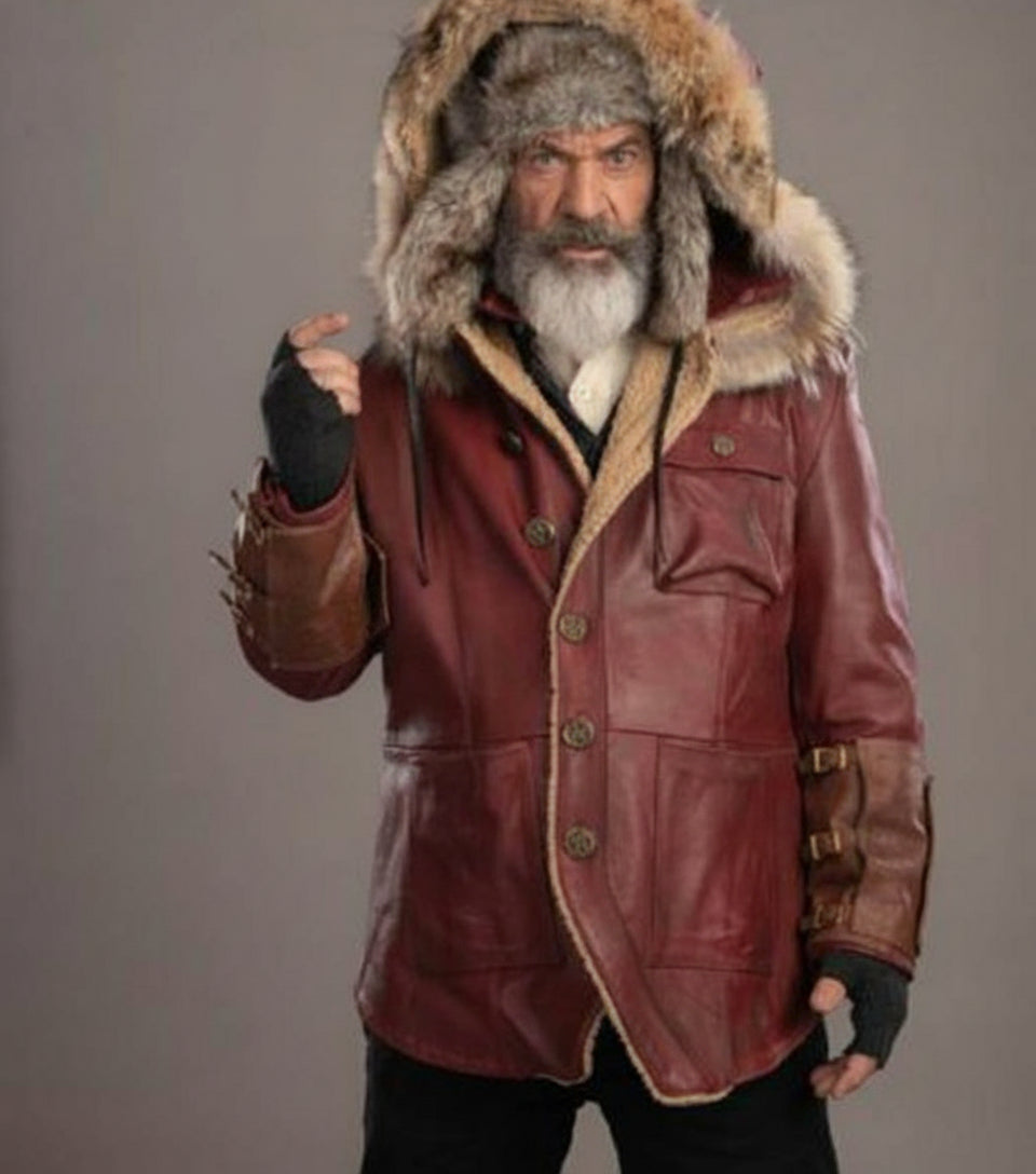 Chris Cringle Mel Gibson Fatman Shearling Jacket