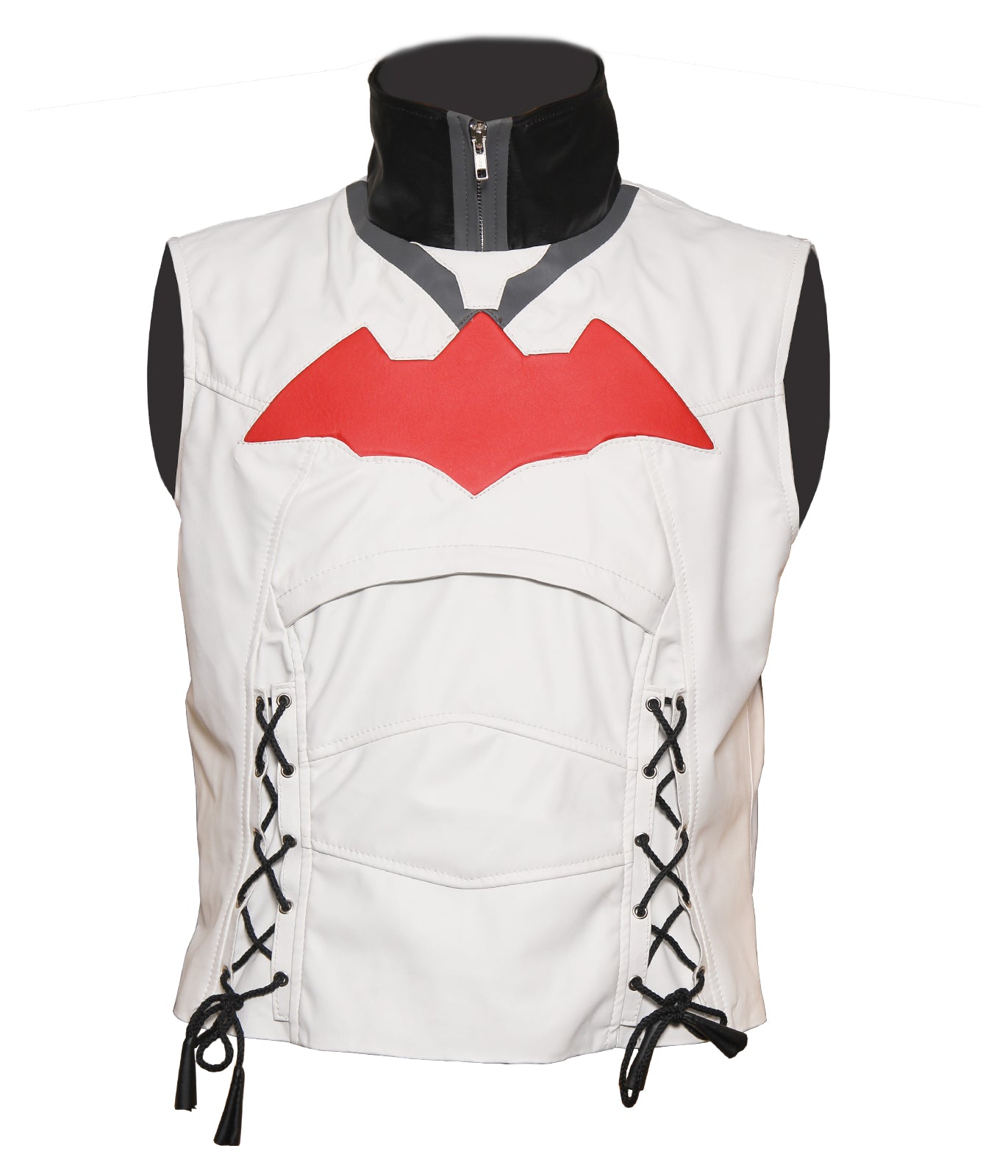 Men's Arkham Bat Knight Man Red hood Faux Costume - Halloween Cosplay Jacket