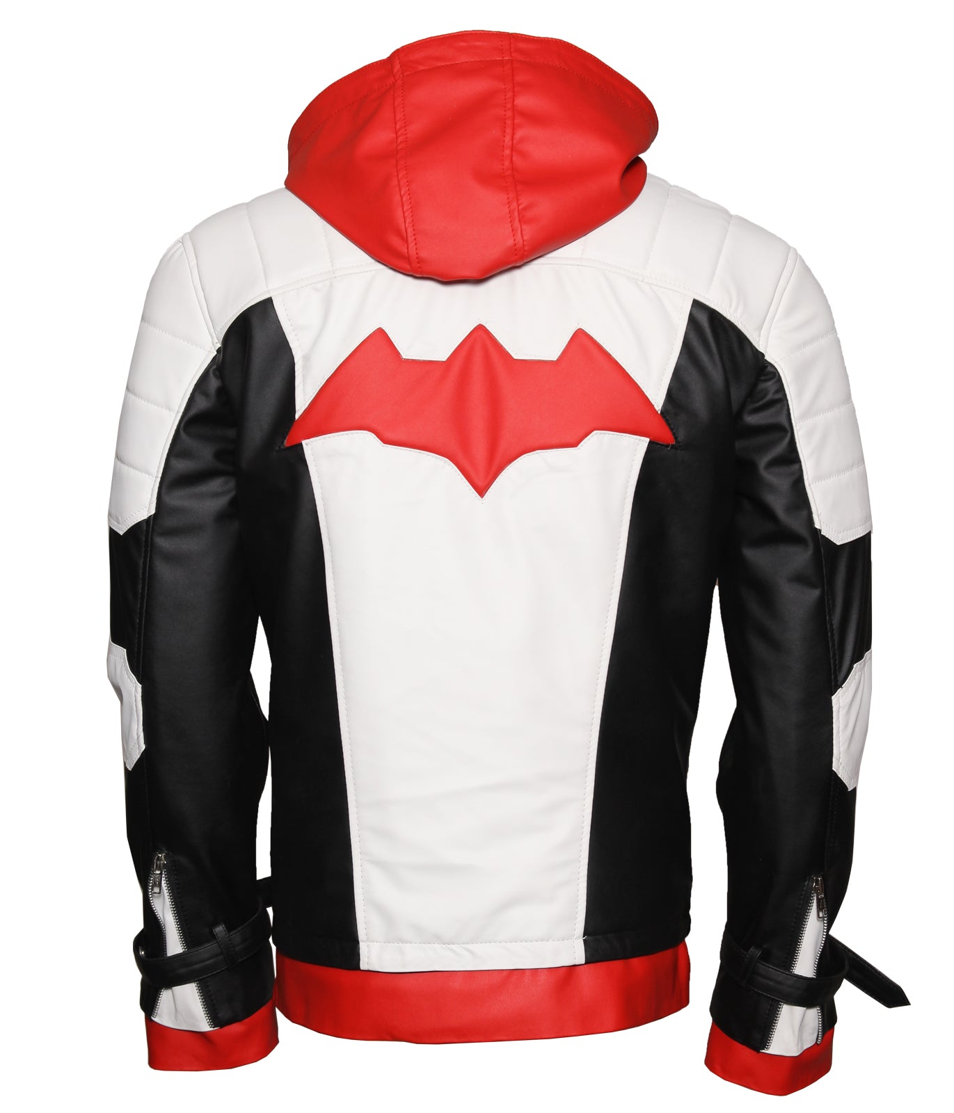 Men's Arkham Bat Knight Man Red hood Faux Costume - Halloween Cosplay Jacket