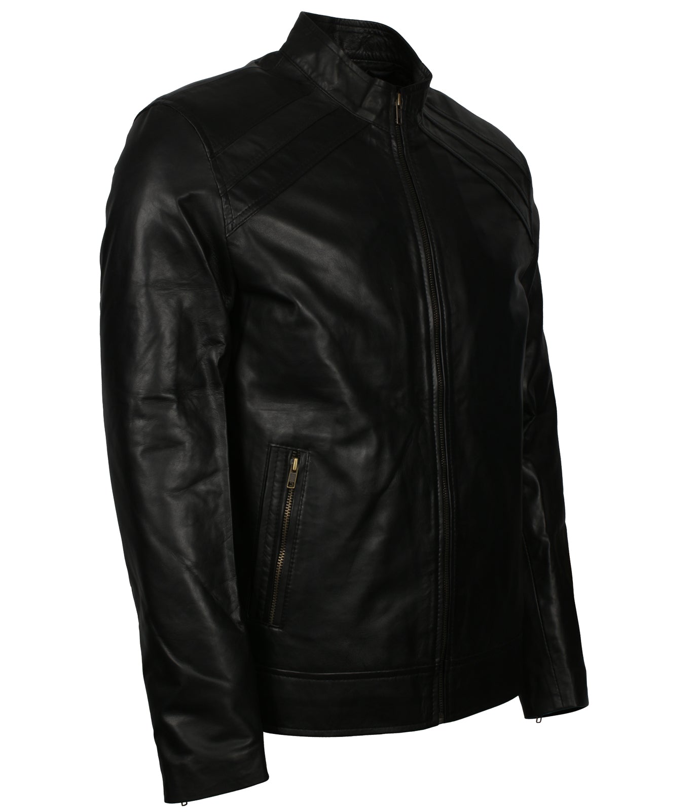 Men's Biker Black Genuine Leather Jacket - Casual Top G Leather Jacket