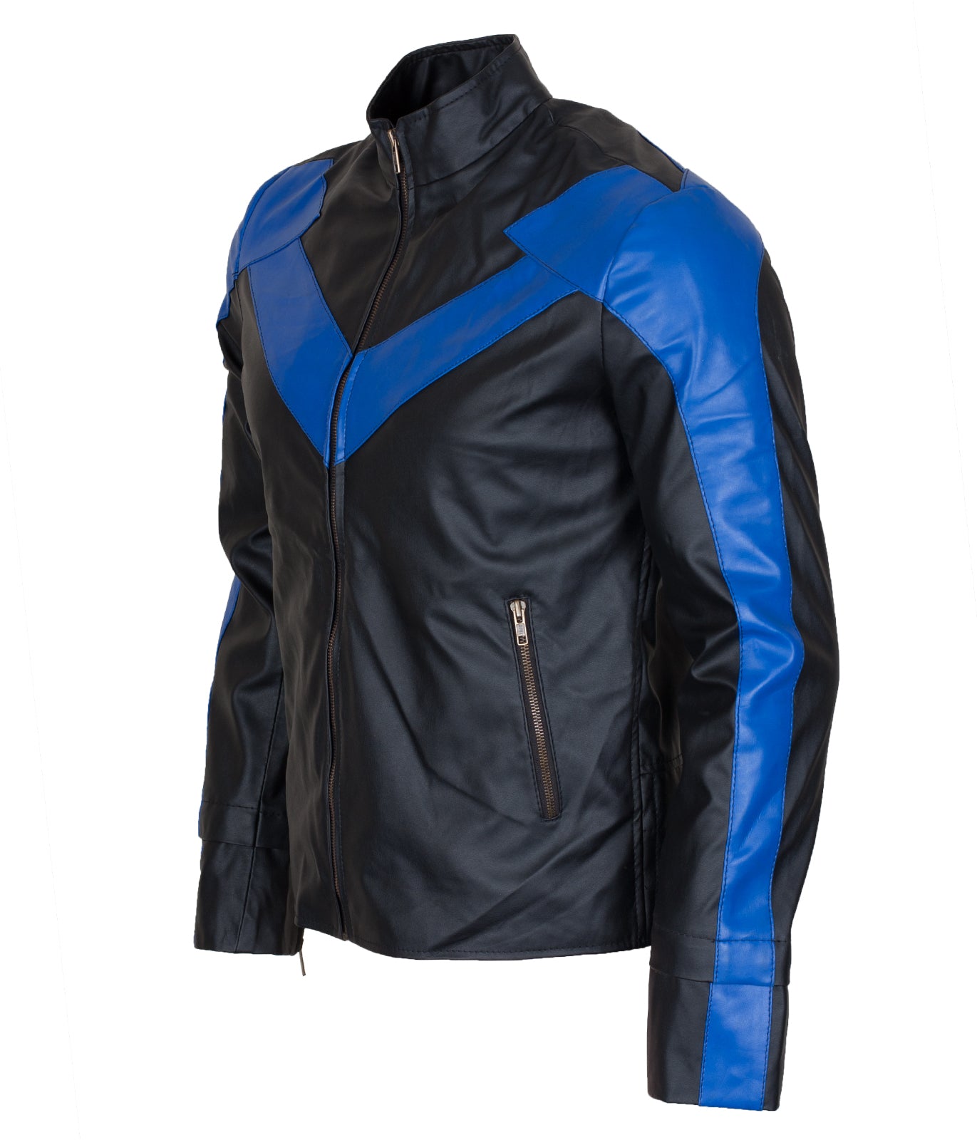 Mens Cosplay Faux Leather Jacket - Night Halloween Wing Themed Mens Jacket