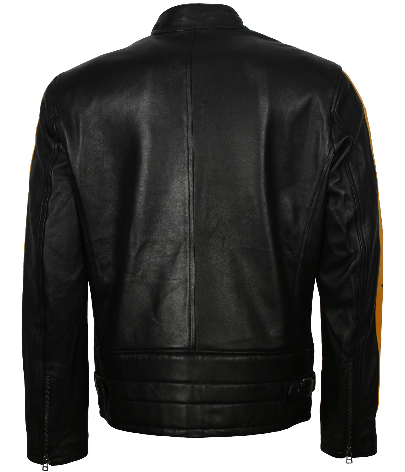Red Stars Stripes Motorcycle Leather Jacket