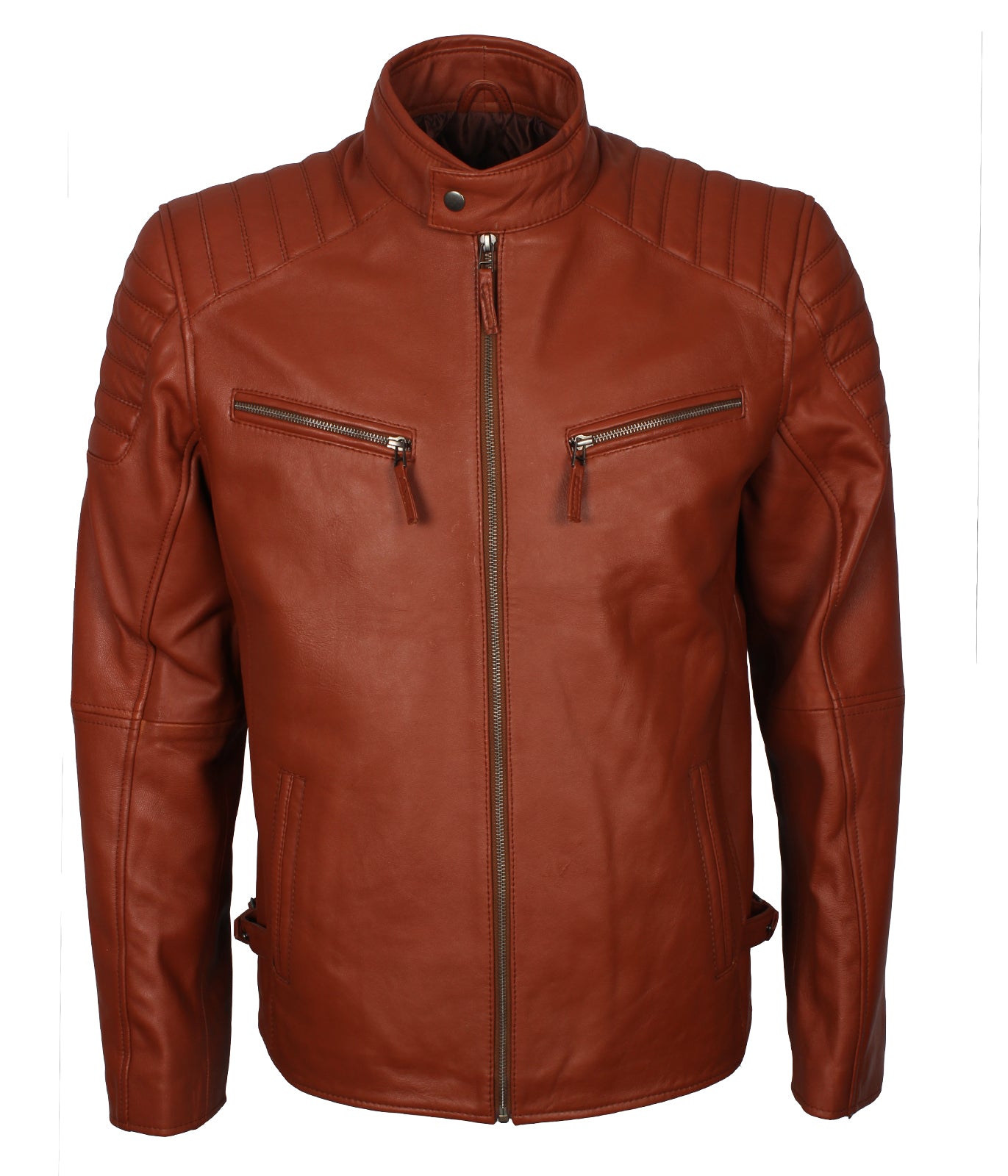 Men's Brown Designer Biker Leather Jacket