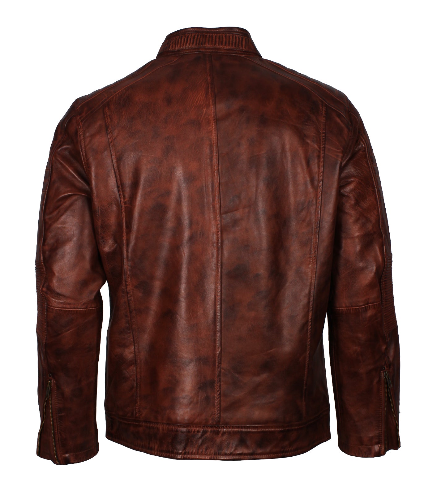Men's Brown Waxed Vintage Leather Jacket