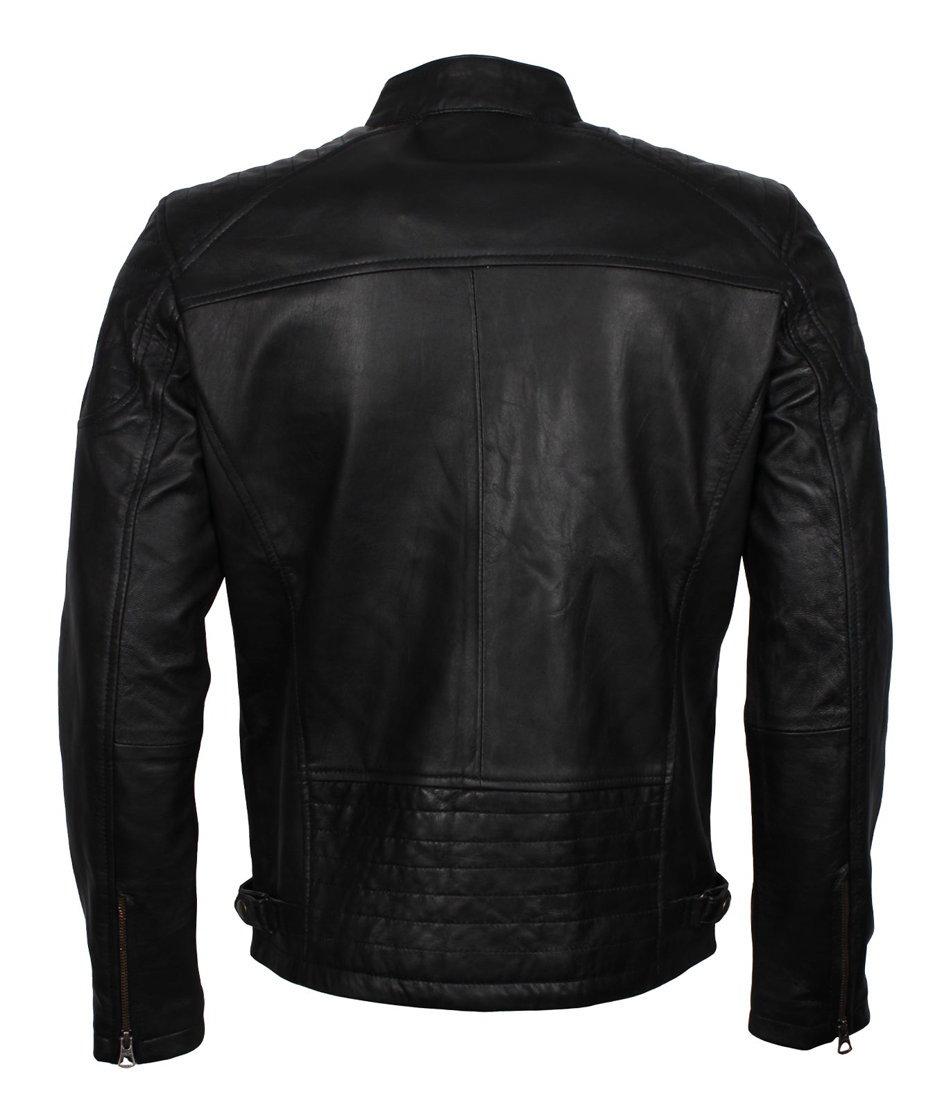 Men's Designer Black Biker Leather Jacket