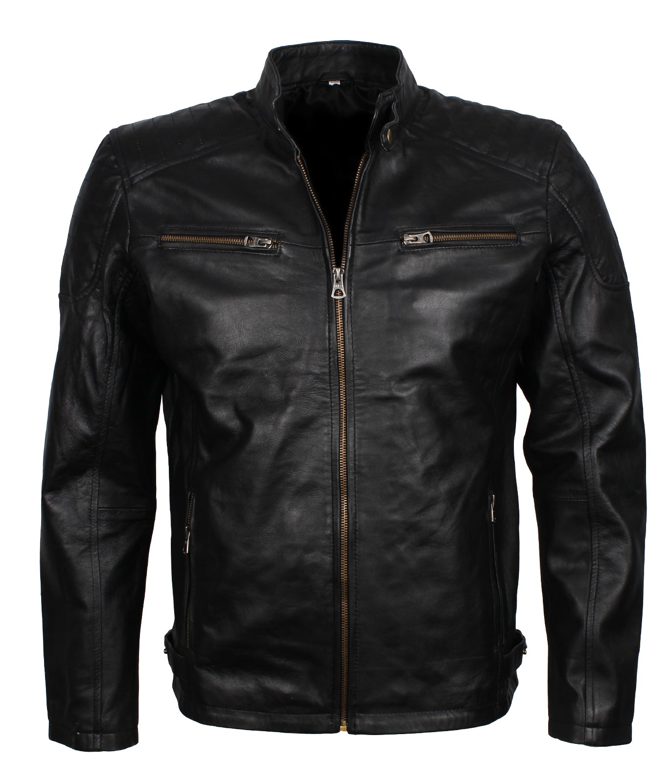 Men's Designer Black Biker Leather Jacket