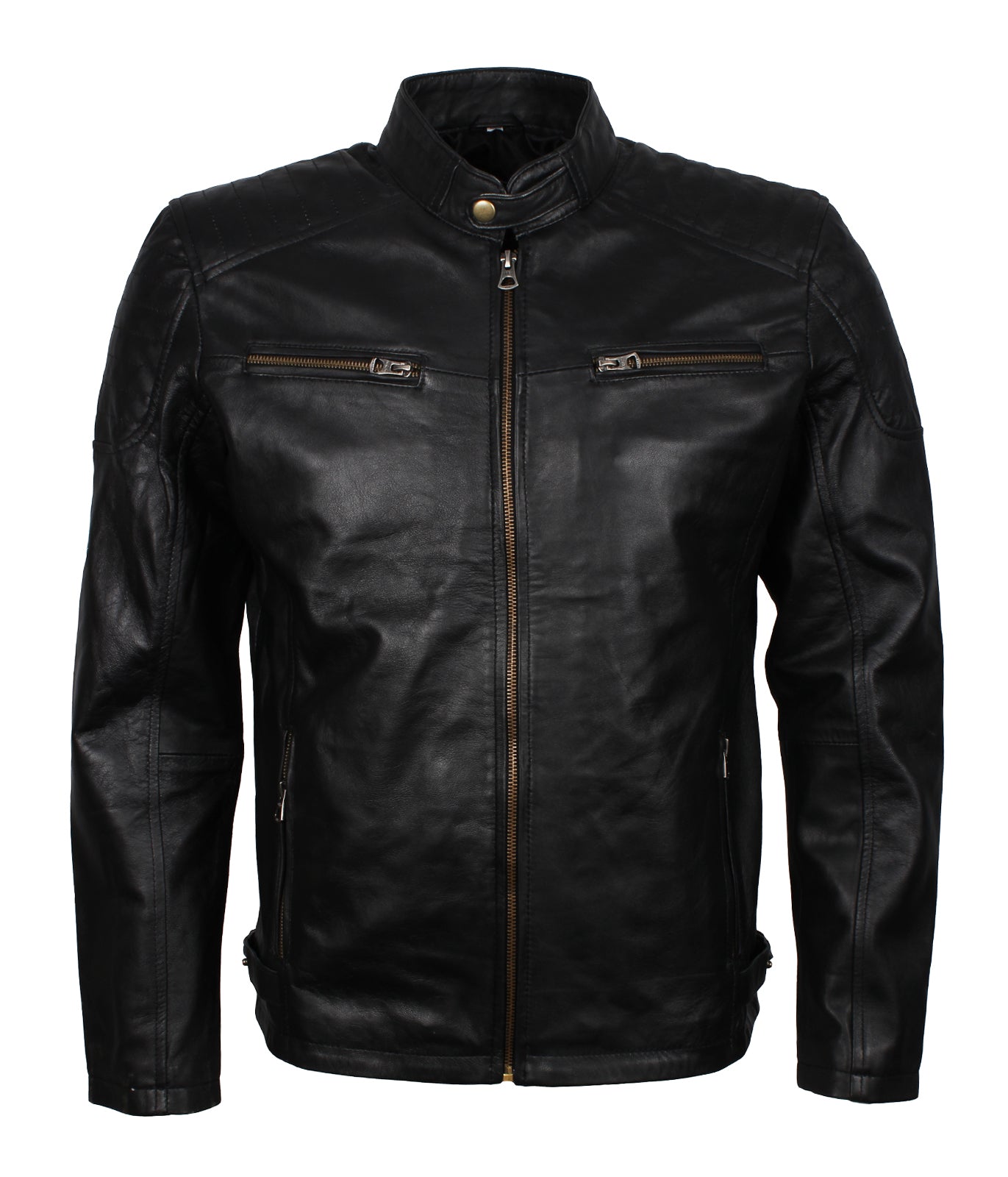 Men's Designer Black Biker Leather Jacket