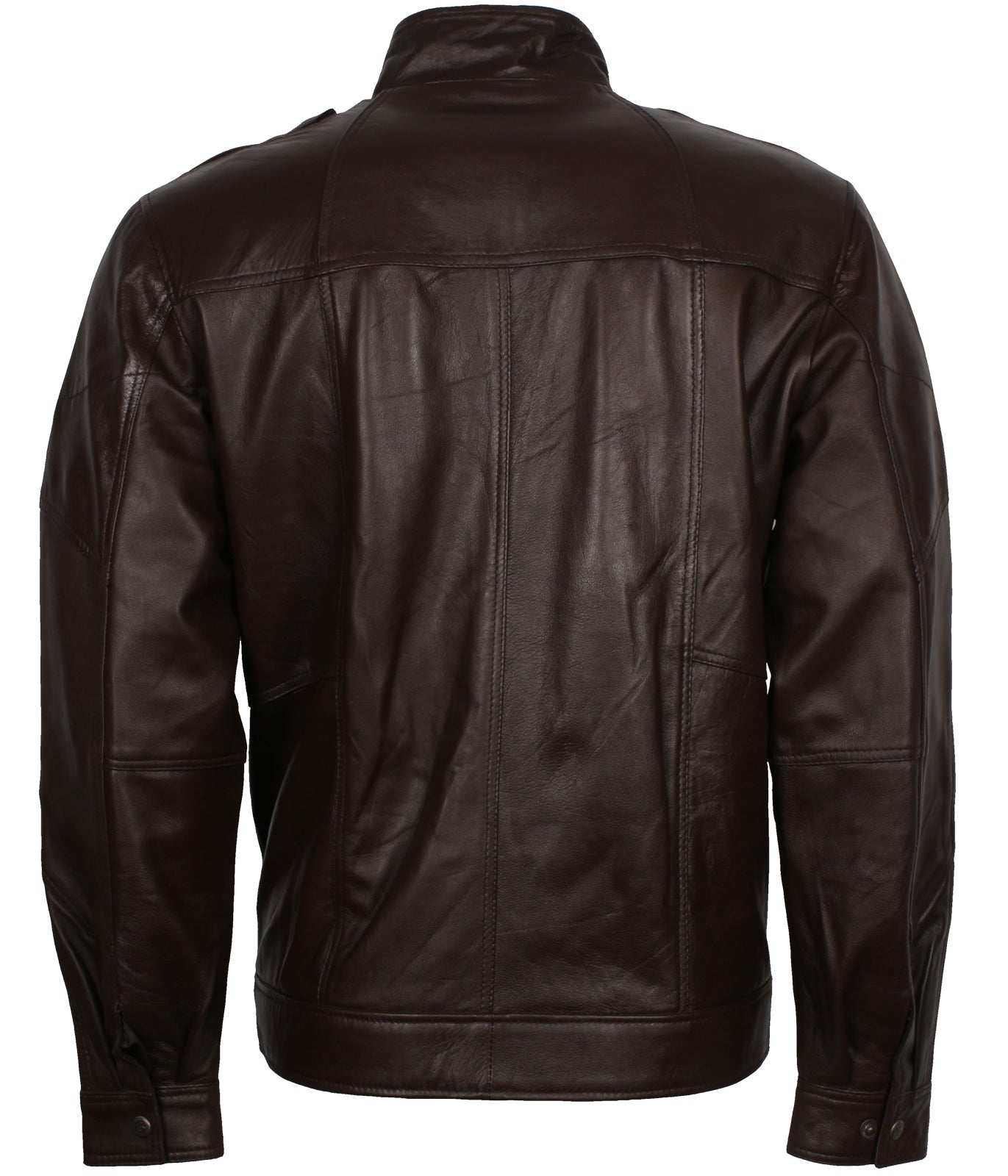 Designer Dark Brown Vintage Biker Leather Jacket
