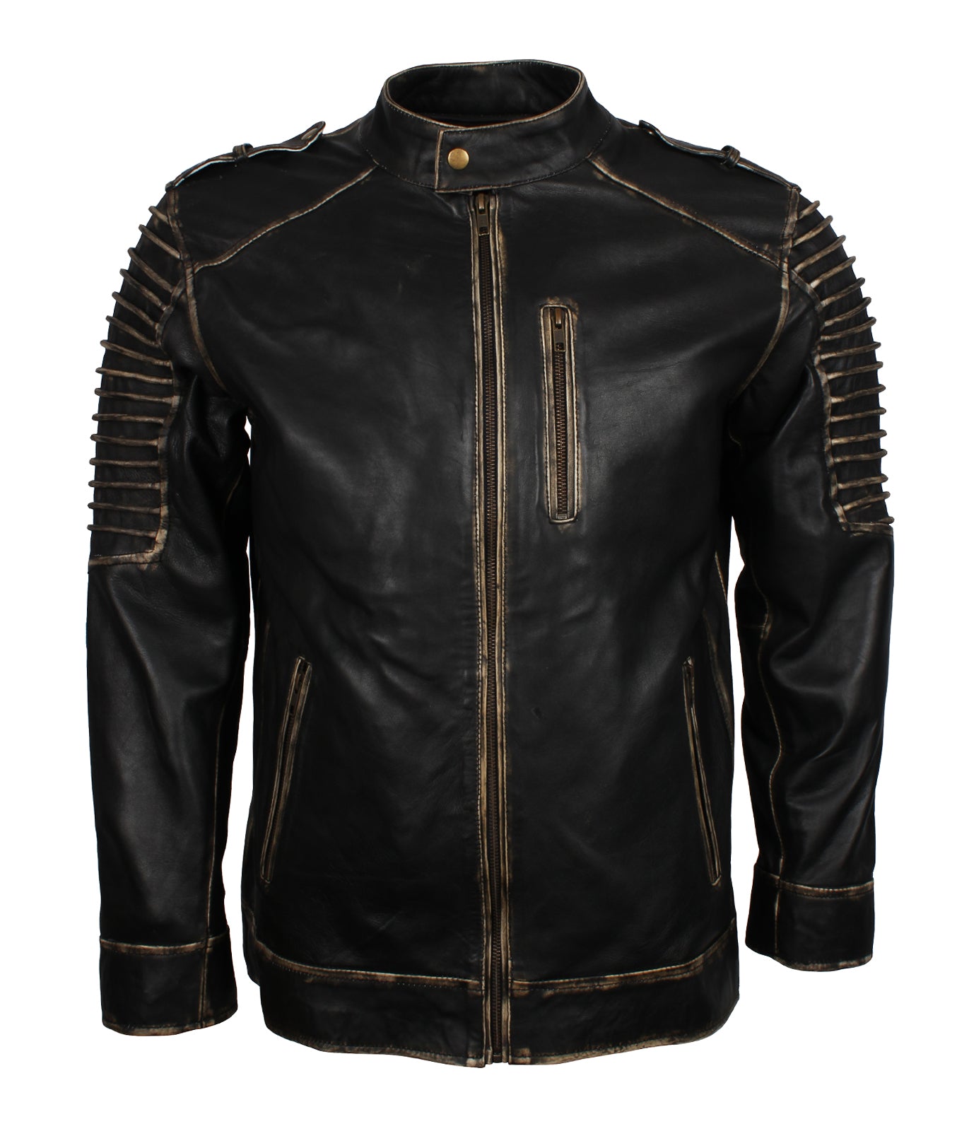 Men's Black Hooded Killing Joke Scarecrow Leather Jacket