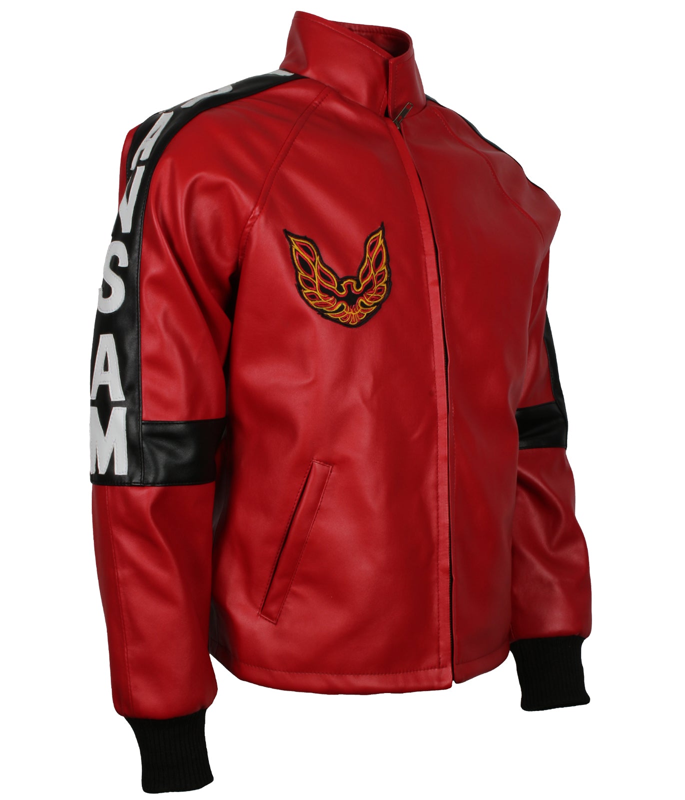 Motorbiker Red Bandit Faux Leather Jacket