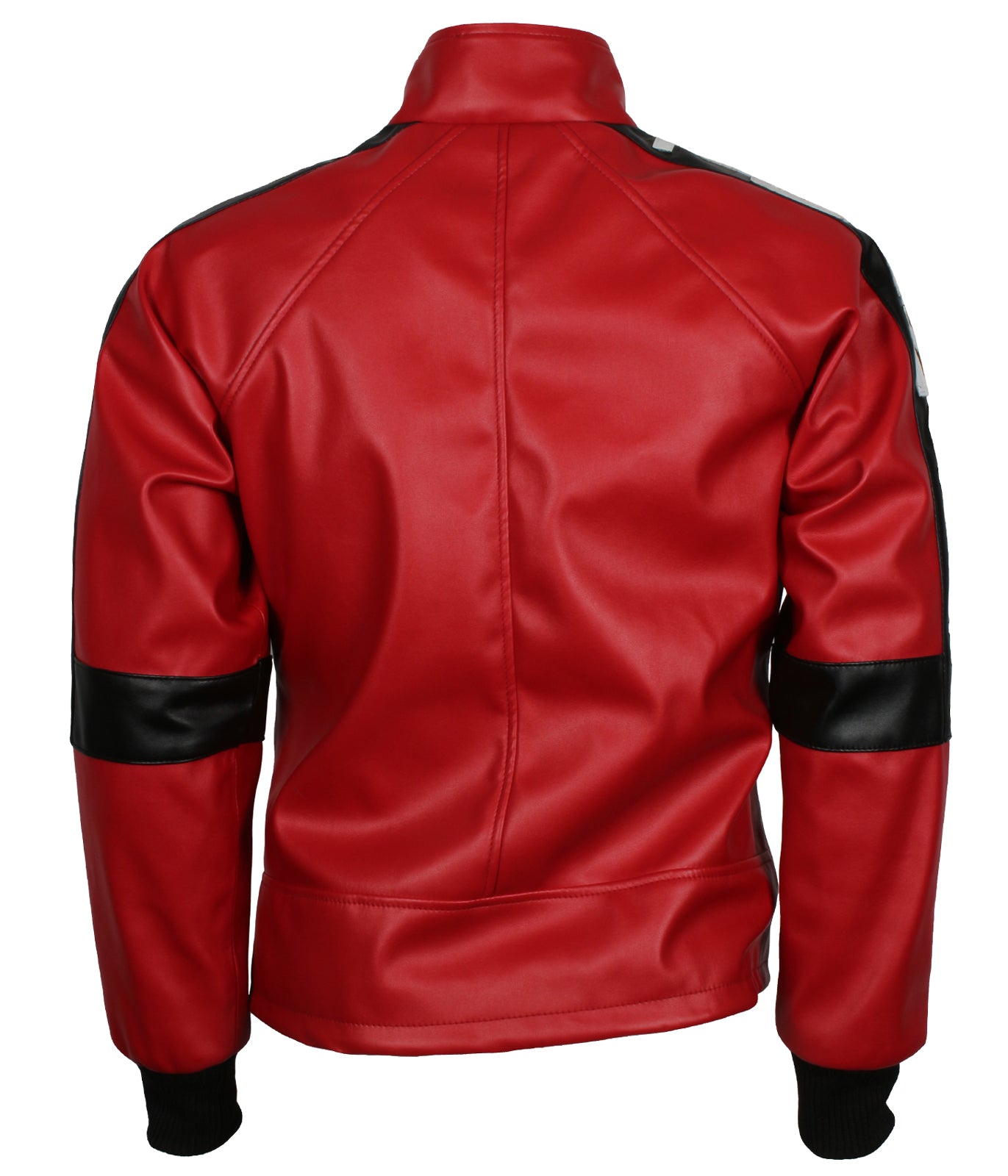 Motorbiker Red Bandit Faux Leather Jacket