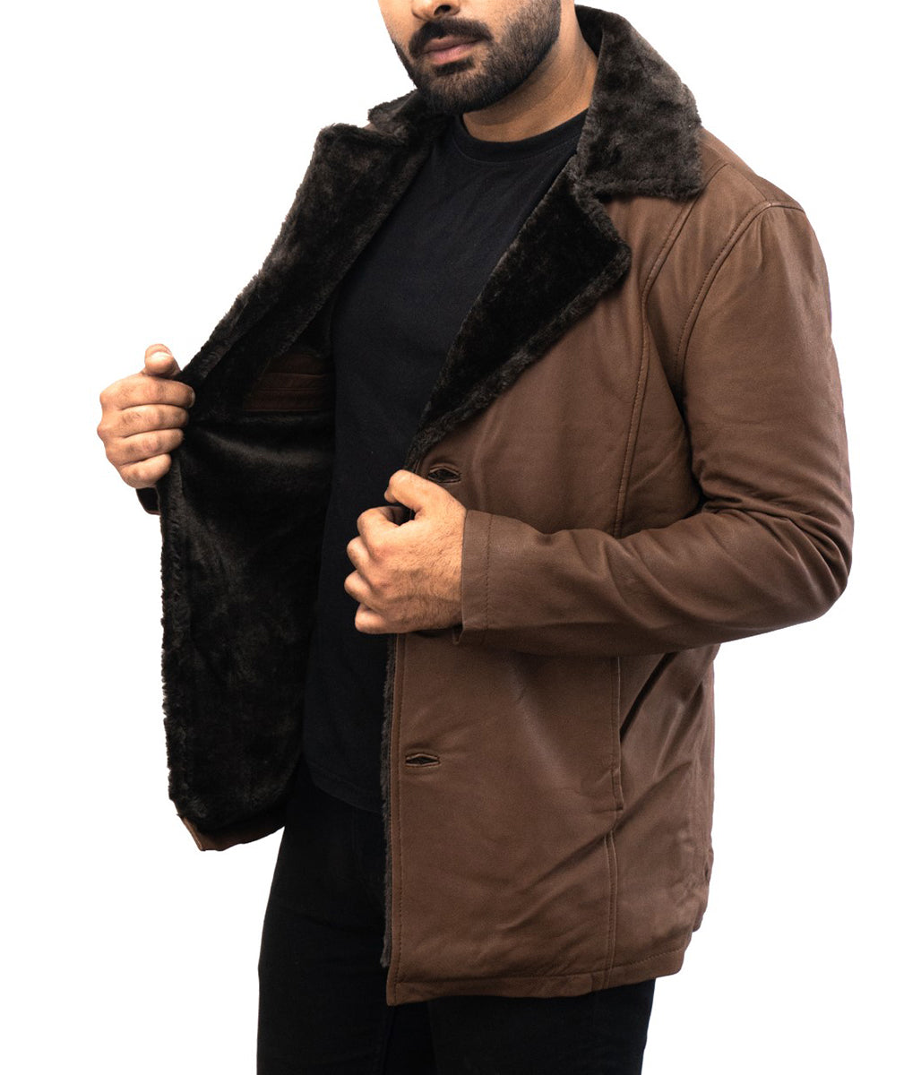 Miami Beau Monde Leather Coat - Italian Top G Aviator Designer Coat