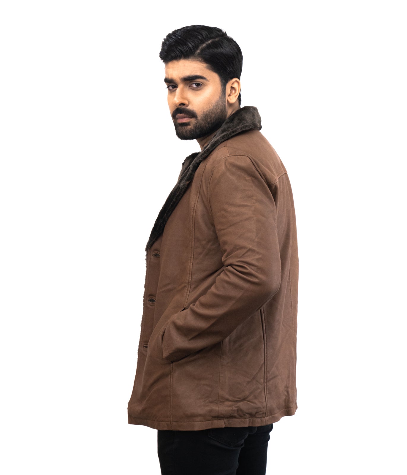 Miami Beau Monde Leather Coat - Italian Top G Aviator Designer Coat