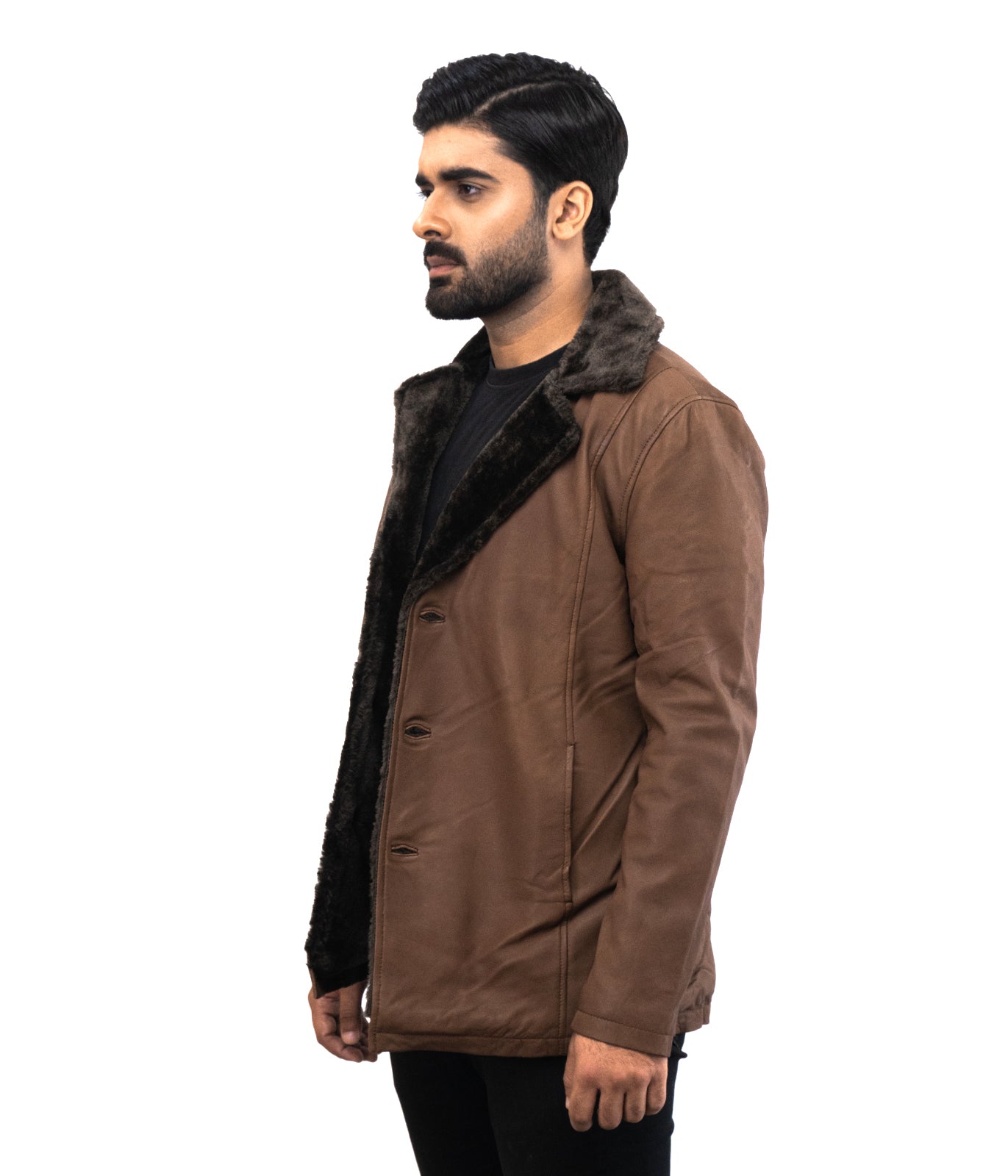 Miami Beau Monde Leather Coat - Italian Top G Aviator Designer Coat