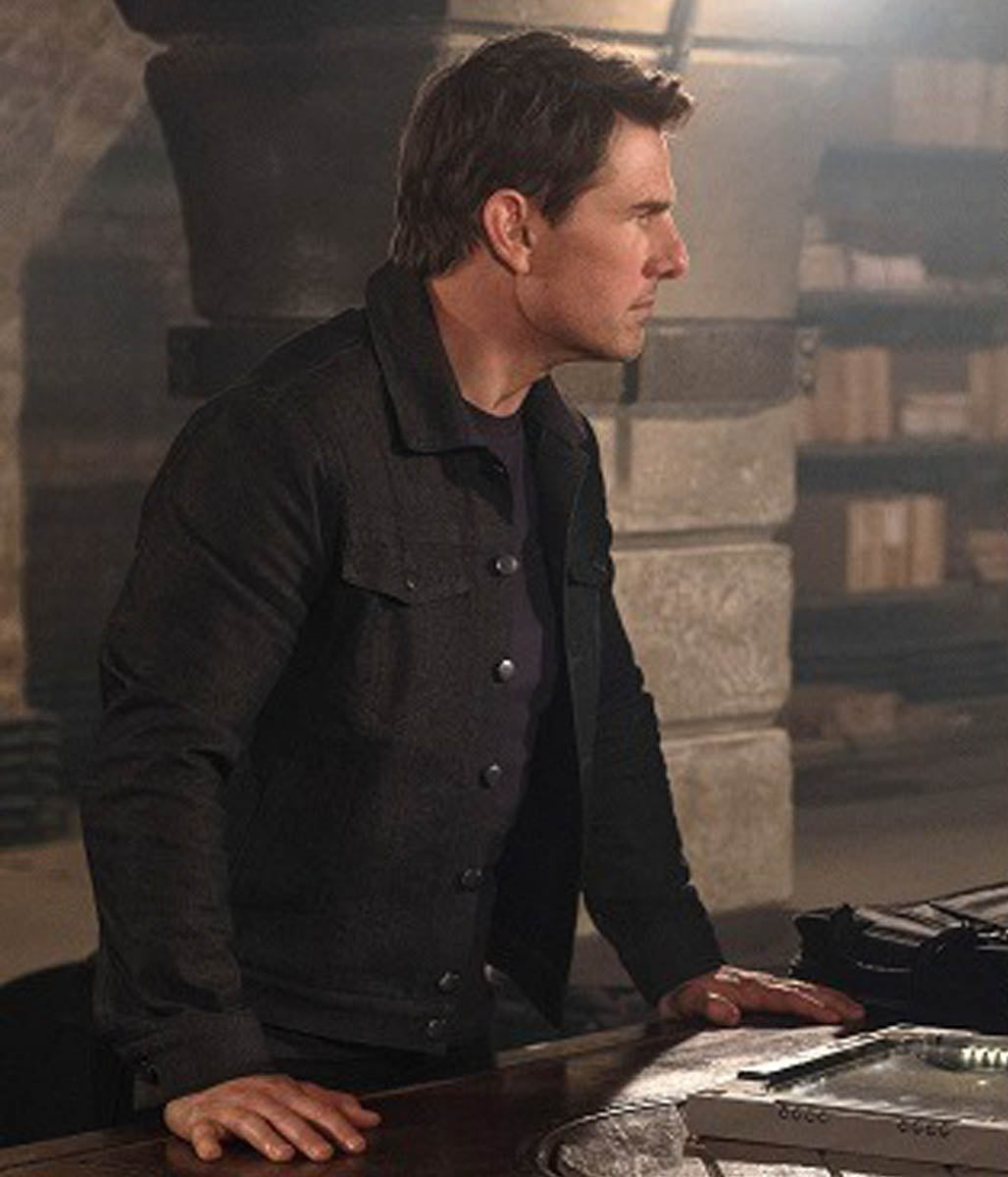 Tom Cruise Ethan Hunt Mission Impossible Fallout Black Jacket