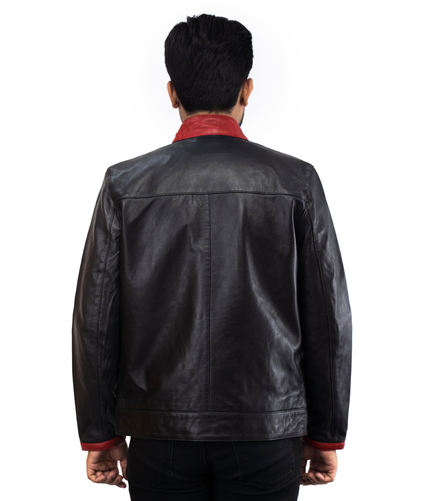 Moto GP Black Biker Leather Jacket - Dark Knight Crusader Inspired Jacket