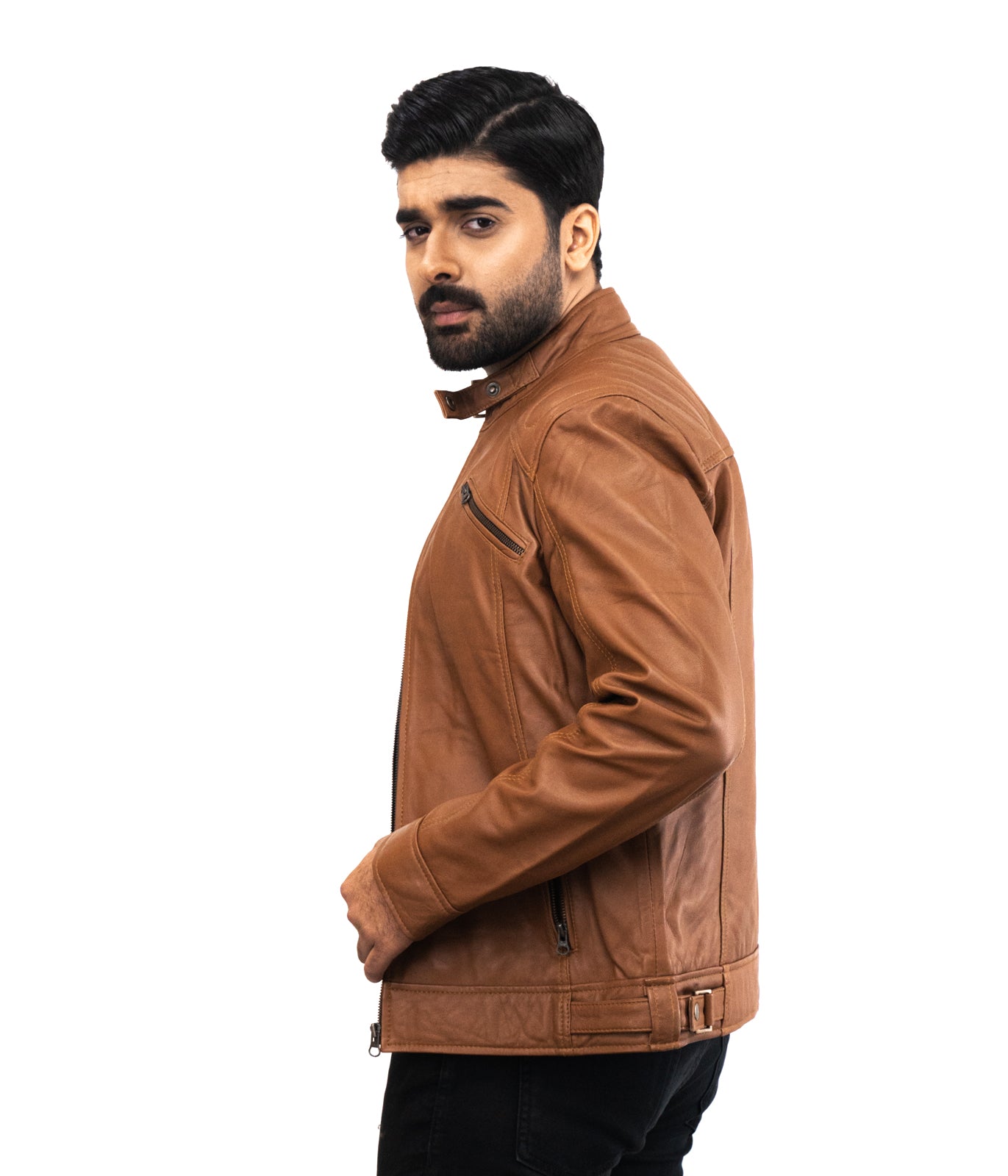 Motor Biker Mode Casual Leather Jacket - Herren Casual Lederjacke