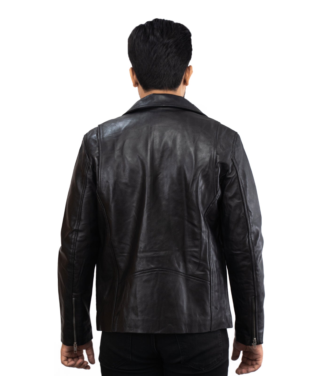 Motorbiker Black Brando Leather Jacket - Mens Black Biker jacket