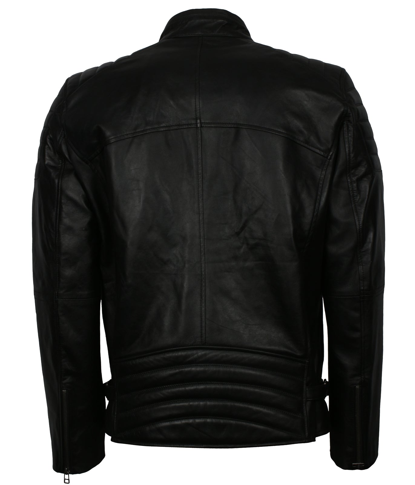 Motorcycle Men's Black Biker Leather Jacket