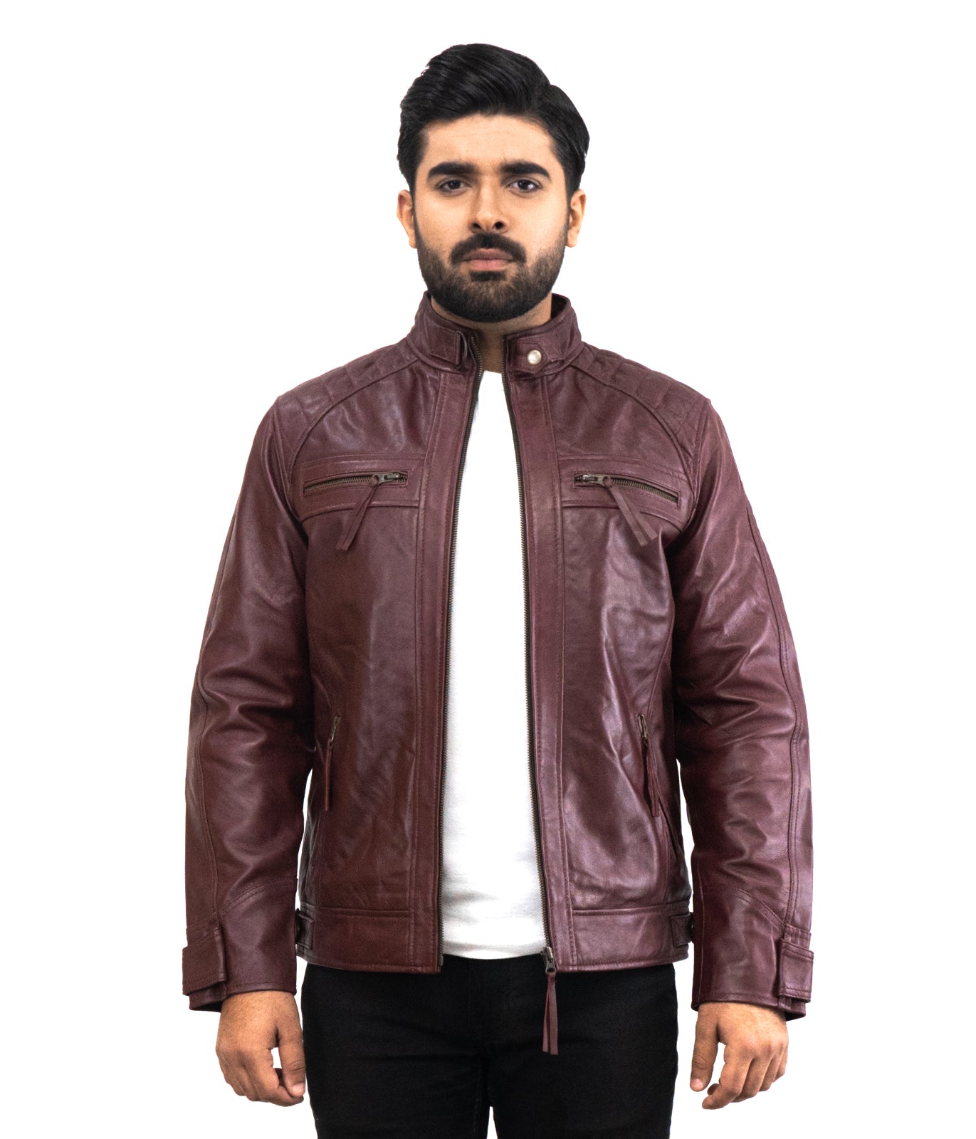 Motorcycle Vintage Hobart Leather Jacket