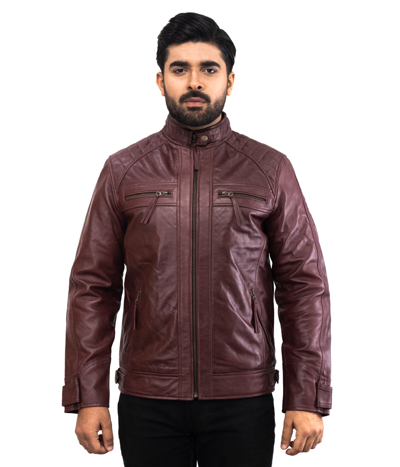 Motorcycle Vintage Hobart Leather Jacket