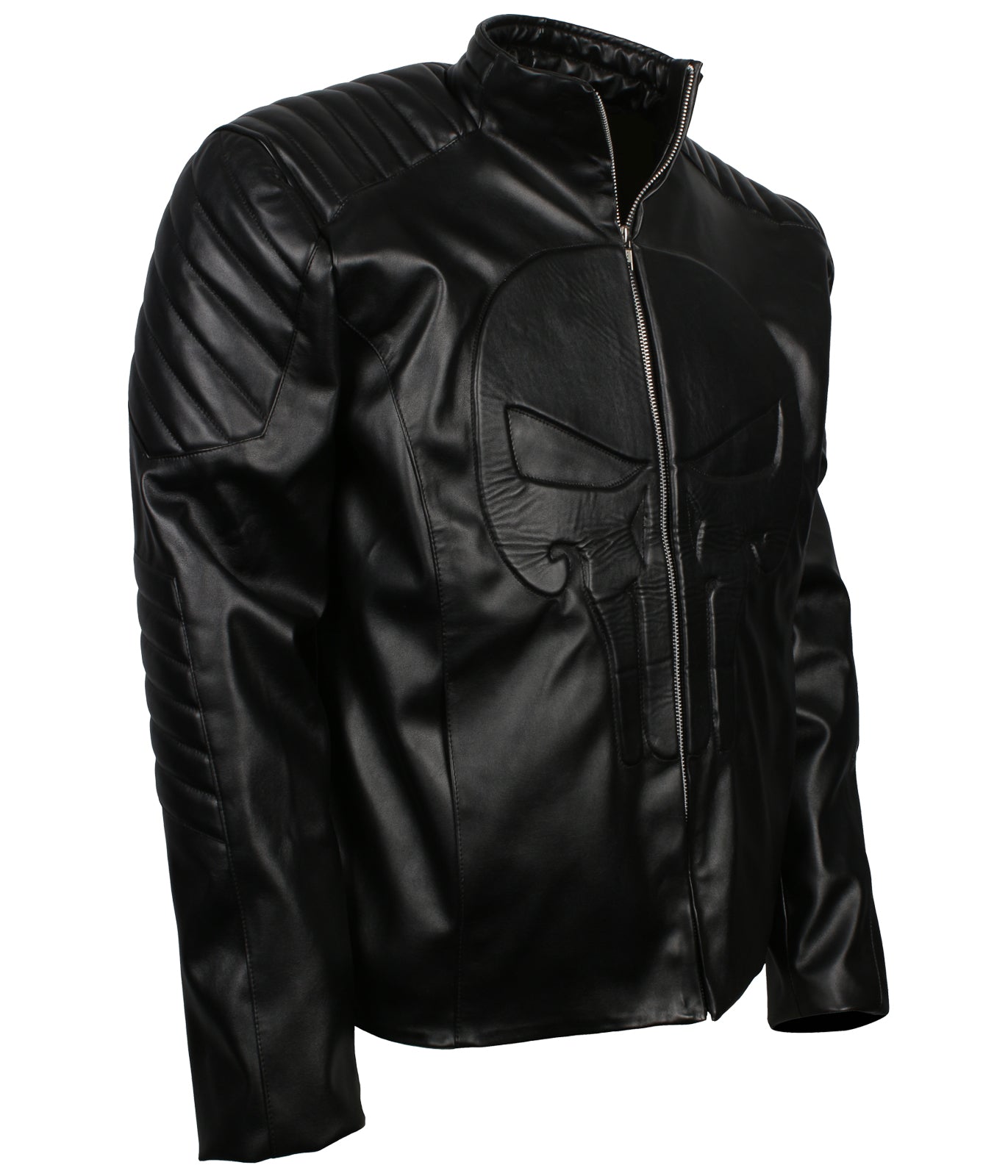 Skull Men's Black Faux Leather Jacket