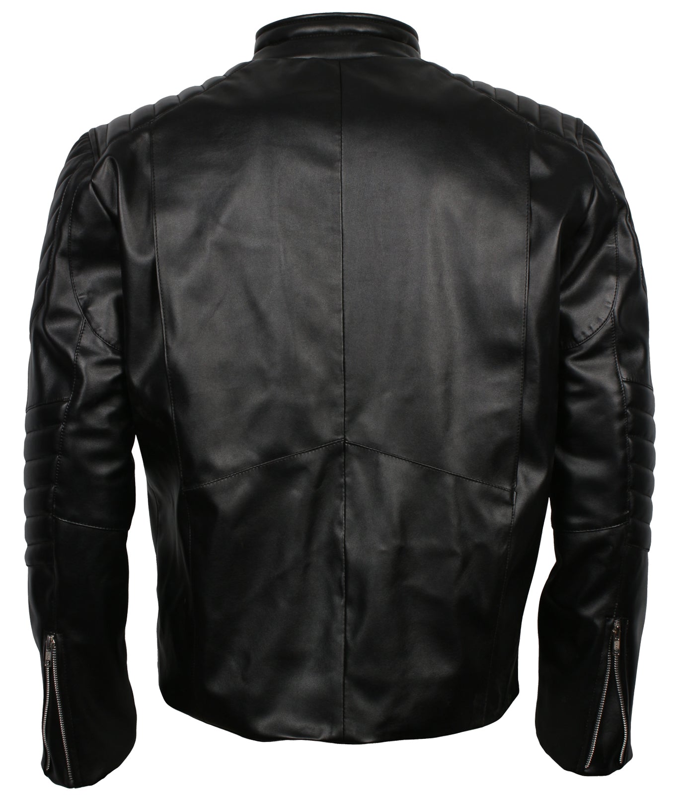 Skull Men's Black Faux Leather Jacket