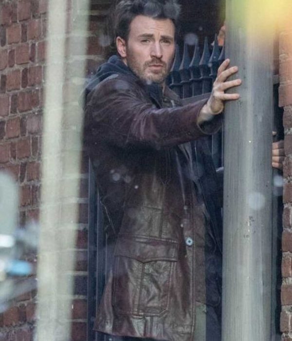 Jack O’Malley Chris Evans Red One Brown Leather Jacket