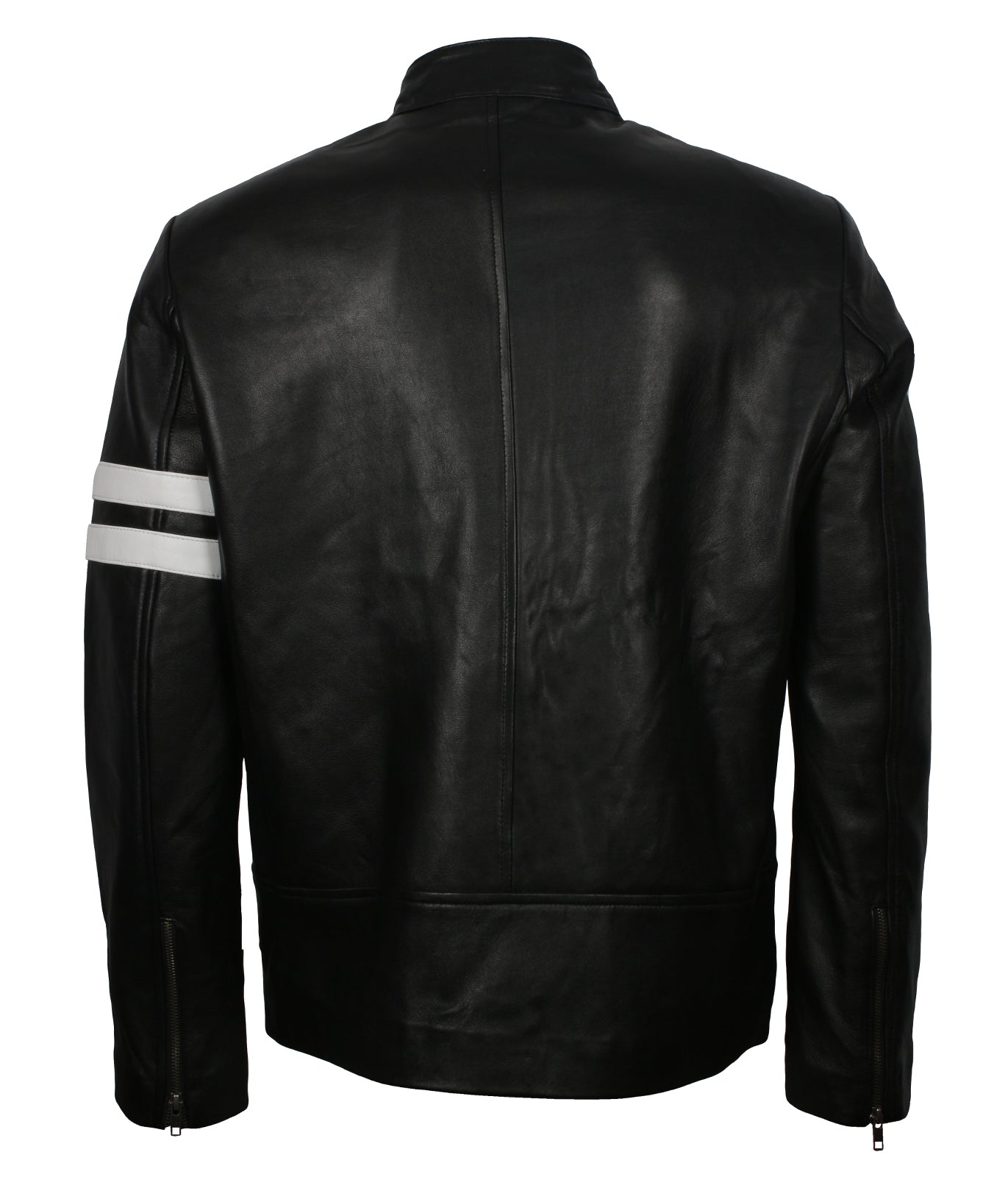 Retro Mens Biker Black Genuine Leather Jacket