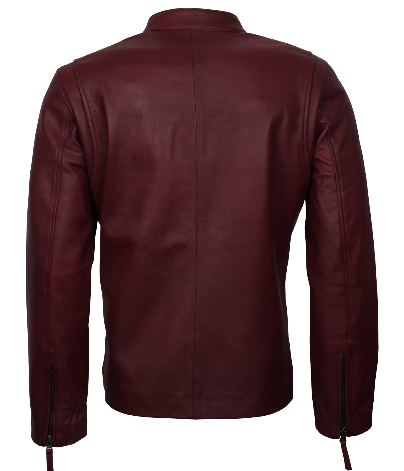 Retro Maroon Biker Genuine Leather Jacket